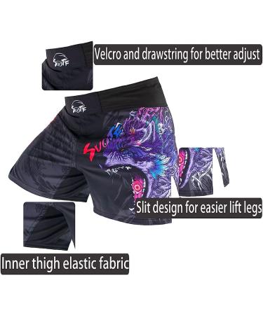 SUOTF MMA Fight Shorts for Men - BJJ Boxing Trunks - Grappling Medium Suodk2 - Buy Online on GoSupps.com