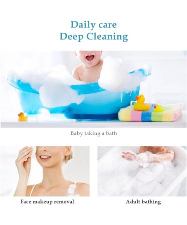 Konjac Facial Sponge Cleaner Sponge Made of Vegetable Fiber Clay Sponges for Normal Sensitive Skin Dirty Peeling Bathroom Sponge Dry Condition Long Wave (White) - Buy Online on GoSupps.com