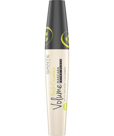 Sante Natural Cosmetics Black Mascara - Vegan Formula with Organic Cucumber - Full Volume Eyelashes | 12 ml - Buy Online on GoSupps.com