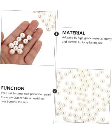 STOBOK Faux Pearls 150 Sets Embellishment Materials Studs Nail Fashion Clothing Handmade Four Rivets Design Buttons of - Buy Online on GoSupps.com