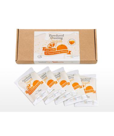 Icing Sugar with Vanilla & Natural Orange Flavour | Multipurpose | Box of 5x 15g Sachets Sugar Vanilla-Orange | 5x Sachets