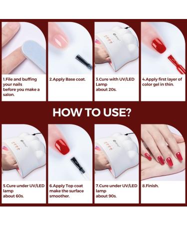 Mobray Gel Nail Polish Kit - 8 Popular Nude Colors Set for Fall & Winter | Soak Off UV LED Nail Art Manicure DIY | Home Beauty Gifts - Buy Online on GoSupps.com