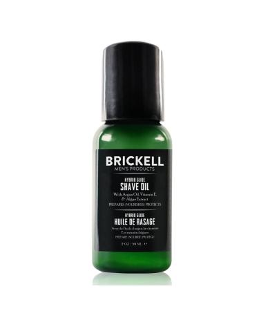 Brickell Men's Hybrid Glide Pre Shave Oil For Men, Natural and Organic Irritation Free Smooth Glide Before Shave, 2 Ounce, Scented