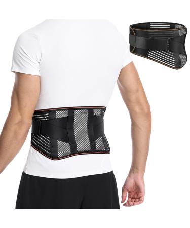 Back Brace for Lower Back Pain Relief for Women and Men Adjustable Lumbar Support Belt for Herniated Disc Sciatica Scoliosis Breathable Lightweight and Stylish Black (Medium)