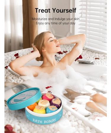 Aofmee 9 Pcs Bath Bombs Spa Kit for Moisturizing Skin - Perfect Gifts for Women, Mom, Her, Kids - Birthday, Valentines, Mothers Day, Anniversary, Christmas - Buy Online on GoSupps.com