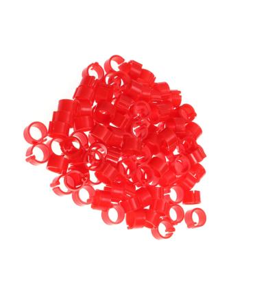 FRCOLOR 100 Pcs Travel Supplies Travel accesories Parrot Leg Ring Tags Ankle Chicken Ring Baby Number medium Orange