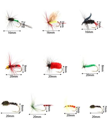 100-Piece Fly Fishing Set with Storage Box - Wet & Dry Flies Nymphs Streamers Hooks for Trout Perch Salmon | Complete Fishing Accessories - Buy Online on GoSupps.com