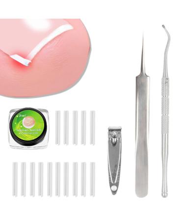 (12 +3) Ingrown Toenail Correction Treatment Kit Ingrown Toenail Correction Strips Brace Kit Ingrown Toenail File and Lifter Ingrown Toenail Corrector Straightener Strips for Nail Foot Care
