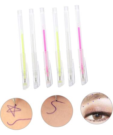 DRESSOOS 6pcs Eyebrow Marker Pen Marking Pens for Eyebrow Skin Marking Pen Skin Markers Drawing Pen Portable - Buy Online on GoSupps.com
