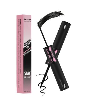 PRO Lash Bond and Seal Cluster Lash Bond & Overnighter for Lash Clusters DIY Eeyelash Extension Lash Glue Mascara Wand Aftercare Sealant Super Strong Hold 72 Hours(10ml Black Bond & Overnighter) 10.00 ml (Pack of 1) Black Bond and Overnighter