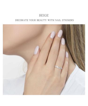 JMEOWIO Beige Gel Nail Foils - Self-Adhesive Nail Stickers for UV Curing | Nail Design Accessories in Beige & Pink - Buy Online on GoSupps.com