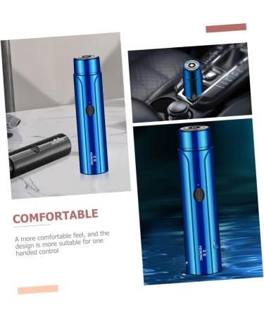 Compact Electric Shaver for Men - Handheld Travel Razor Wear-Resistant & Convenient Daily Use - 10.6x2.6cm Blue - Buy Online on GoSupps.com