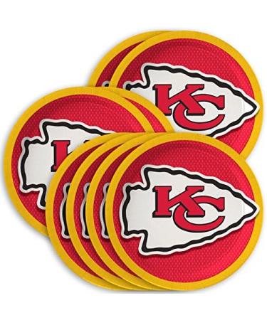 Amscan Kansas City Chiefs NFL Football Red Yellow Dinner Plates 9 | Multicolor - Buy Online on GoSupps.com