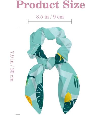 6 Pieces Hair Scrunchies Soft Scarves Scrunchies Elastic Hair Bands Bow Hair Ties Rabbit Ears Scrunchy Ponytail Holder Hair Accessories for Women Girls Tropical Sliced Fruits Pineapple Lemon Painted Multi-colored 03 - Buy Online on GoSupps.com