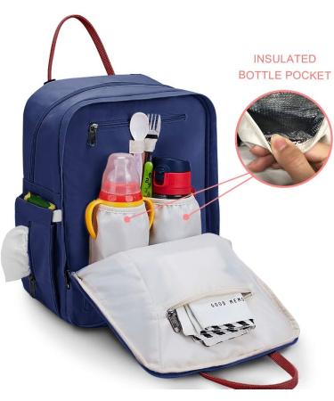 Kalidi Baby Diaper Backpack - Large Capacity Multifunctional Mama Bag with Stroller Hook - On-the-Go Baby Bag (Blue & Red) - Buy Online on GoSupps.com