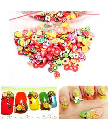 Fruit Fimo Slices 1000pcs Colorful 5mm 3D Polymer Clay Nail Art Decoration for Slime DIY Crafts - Buy Online on GoSupps.com