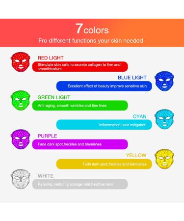 Red Blue Light Therapy Mask - Lightweight LED Facial Treatment for Wrinkles & Acne | Comfortable Silicone Eye Goggles | One-Key Control - Buy Online on GoSupps.com