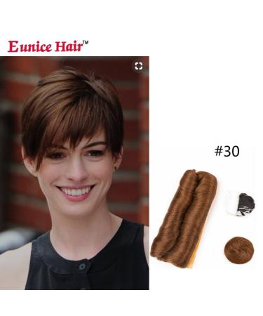 28-Piece Human Hair Extensions Set | 27 Weaving + 1 Top Closure | 100% Short Weave (#30) - International Shipping Available - Buy Online on GoSupps.com