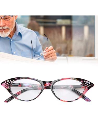 Fashionable 3.0 Reading Glasses for Women | Unisex Red Striped Frame Glare Protective Light Glasses with Storage Etui - Buy Online on GoSupps.com