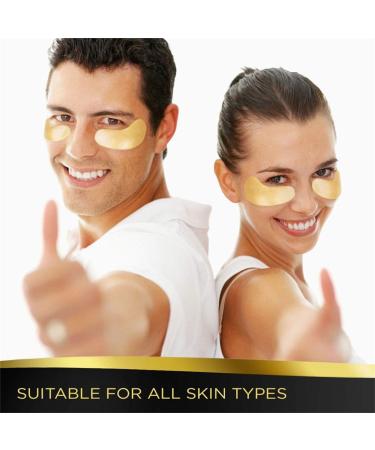 Ruzzut 24K Golden Collagen Under Eye Patches - 30 Pairs | Hyaluronic Acid Gel Pads for Anti-Aging, Dark Circles, Puffy Eyes & Bags - Buy Online on GoSupps.com