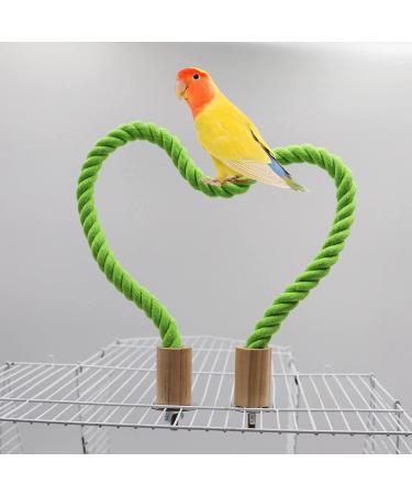 2 Pack Bird Hemp Rope Perch Swing - Standing Climbing Pole for Parrot, Parakeet, Budgies, Lovebirds - 23.62 inch - Buy Online on GoSupps.com