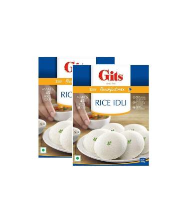 Gits Rice Idli Instant Breakfast Mix 500g - Made From Fermented Batter Of Rice & Lentil - A Traditional South Indian Breakfast -Makes 45 Idlis (Pack of 2)