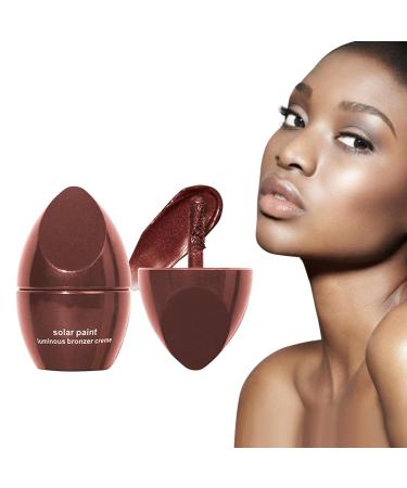 Contouring Shadow Makeup Set | Four Shades Highlighting Shade Longwear Makeup Set - Glow Bronzer Glitter Illuminating Highlighters Makeup for Women Girls Face Glitter Makeup Nicything 04# Red Brown With Pearlescent