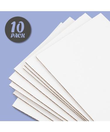 Golden State Art 8x10 Corrugated Cardboard Sheets 10-Pack for DIY Crafts & Packing - White/Kraft Brown - Buy Online on GoSupps.com