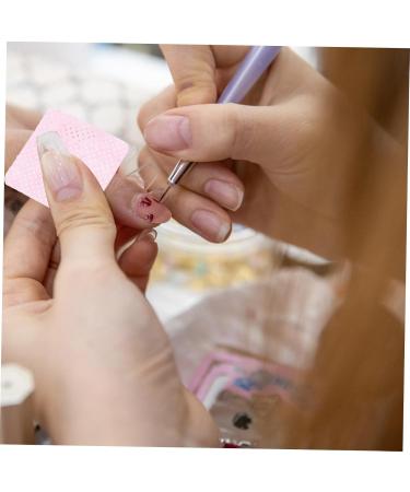 FRCOLOR 2 Boxes Nail Wipes Cleaning Wipes Gel Nail Polish Travel Wipes Dip Polish Remover Nail Remover Finger Nail Polish Remover Gel Polish Remover for Nails Glue Wipes Cotton 4.80X4.80X0.10CM Pink - Buy Online on GoSupps.com