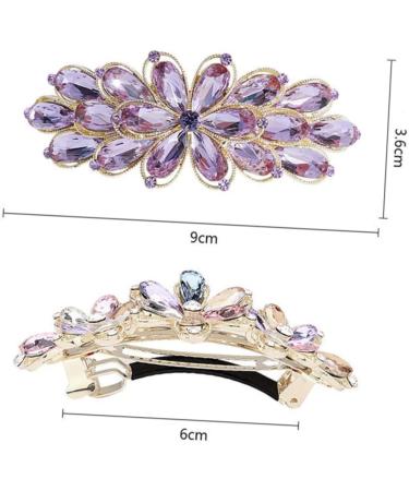 MAGICLULU Rhinestone Spring Hair Accessories Sparkle Hair Clips Bride Hair Clip Girl Hair Accessories Vintage Hair Barrettes Hair Decoration Alloy Delicate Big Hairpin Miss Purple - Buy Online on GoSupps.com
