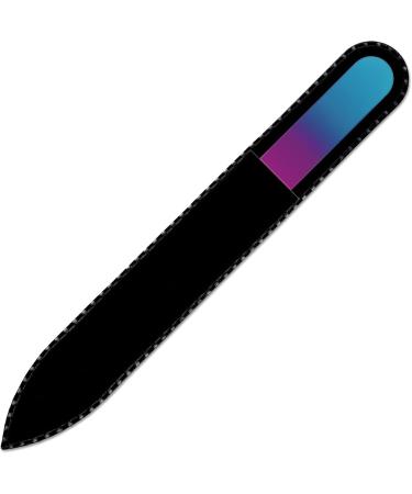 Mont Bleu Colour Crystal Nail File in Black Pouch - Genuine Czech Tempered Glass - Handmade in Czech Republic 1 piece Blue Purple - Buy Online on GoSupps.com