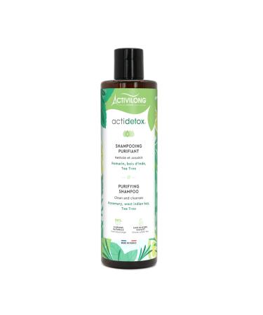 ACTIVILONG - Actidetox Purifying Shampoo - Cleanses and Sanitizes - 96% Natural Ingredients - Made In France - 300ml