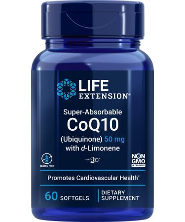 Life Extension Super-Absorbable CoQ10 with d-Limonene 50 mg 60 Softgels