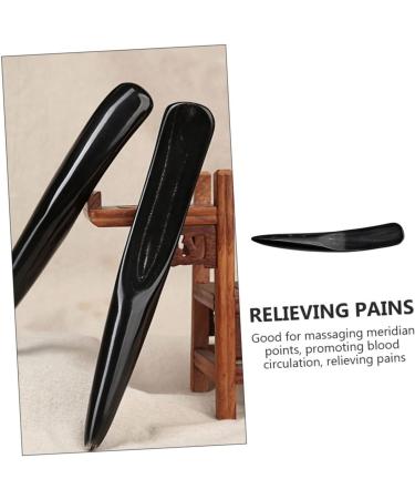Beavorty 2 STK Manual Horn Massage Board - Multifunctional Skin Scratch Massage Tool (17x3cm) - Black - 2 Pcs for International Shipping - Buy Online on GoSupps.com
