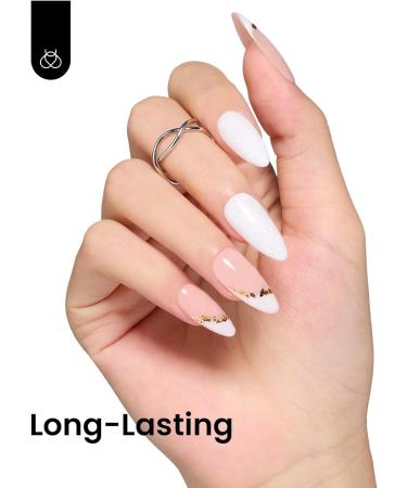 Beetles Gel Polish 15mL: Milky Sparkle White Glitters - DIY Nail Art Soak Off UV LED Gel Manicure - 1 Pcs - Buy Online on GoSupps.com