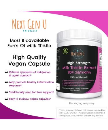 Premium Milk Thistle 7000mg - 80% Silymarin - 120 Vegan Capsules | Liver Health Supplement - Buy Online on GoSupps.com