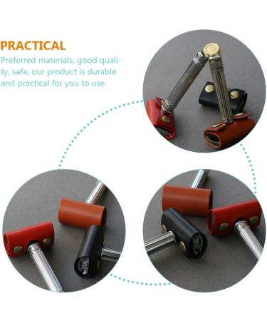 Zerodeko Leather Razor Case - Durable Shaving Accessories | Protective Cover for Razors - 2-Piece Set - Buy Online on GoSupps.com