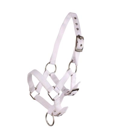 QHP Foal Halter Halter Foal Nylon Halter 4 Foal Sizes 6 Colors (Foal Full White) Foal Full white