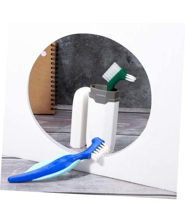 Gatuida 3ST Double-Headed Toothbrush Prosthesis - Adhesive Denture Brush for False Teeth Care | Multi-Layer Bristles Ideal for Gentle Cleaning - Buy Online on GoSupps.com