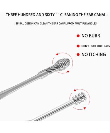 Portable Earwax Removal Kit 6 Pc Stainless Steel Ear Pick Earwax Cleaning Tool with A Customized Storage Box/1685 - Buy Online on GoSupps.com