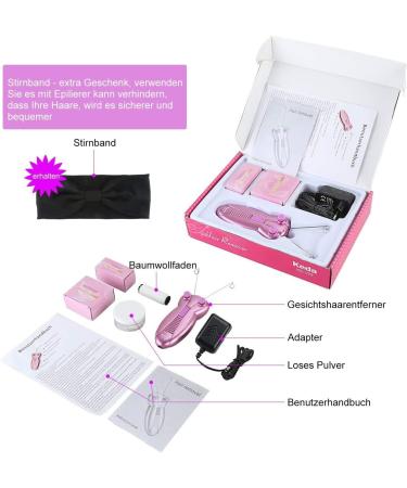 TANSHOP Epilators for Facial Hair Electric Facial Hair Remover for Women Electric Incision Epilator Facial Hair Trimmer for Women Remove Peach Fuzz Upper Lip Arms Chin Hair Pink - Buy Online on GoSupps.com