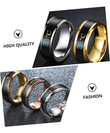 ABAODAM 2 STK Sensitive Couple Ring - Modern Men's Jewelry Stylish Cock Ring Delicate Temperature Lover's Ring - Adjustable Sizes (1.74x1.74cm) - Perfect Gift for Him - Buy Online on GoSupps.com