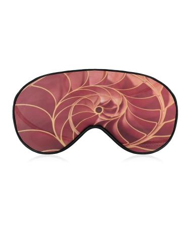 Fibonacci Curve Golden Section Spiral Sea Shell Texture Sleep Mask Eye Cover for Sleeping Blindfold with Adjustable Strap Blocks Light Night Travel Nap for Men Women