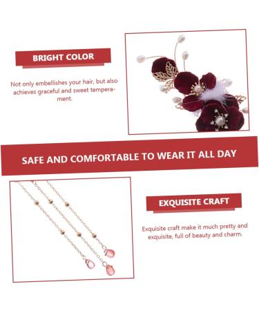 Beaupretty Plush Ball Hairpin antique ball clip barrettes for women clip for women ornaments for women flower headpiece for women Miss side clip classical Hanfu Hair Accessories - Buy Online on GoSupps.com