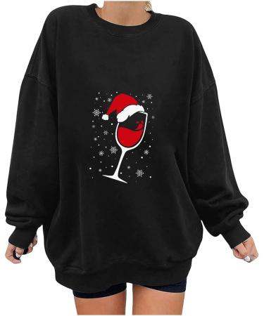 Kinrui Oversized Wine Glass Graphic Shirt Women - Black XX-Large - Buy Online on GoSupps.com