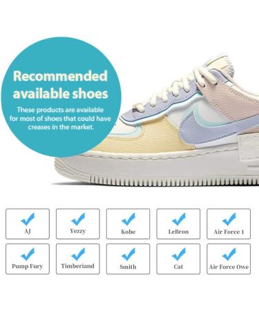 Shoe Crease Protector 2 Pair Set for Men's US Size 7.5-12 - Soft Material, Running & Casual Shoe Toe Box Crease Guard in White & Black - Buy Online on GoSupps.com