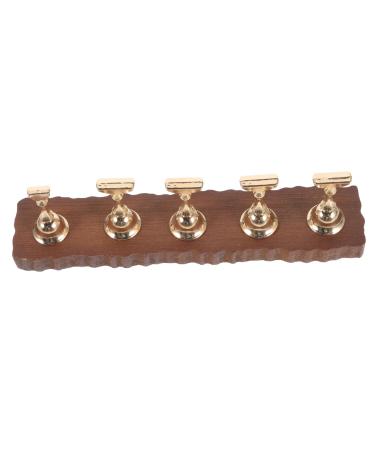 Anneome DIY Nail Crystal Holder Decorative Nail Stands Nail Art Practice Manicure Nail Decorations for Nail Art Manicure Nail Display Jaw Trainer Metal Trim Lace Hand Pillow Wood