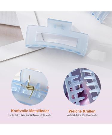 Kaition Luxurious Set: 8 Stylish Non-Slip Hair Clips for Thick Hair - 9cm Large Clips in Exquisite Gift Box (Pattern-C) - Ideal for Every Hairstyle - Buy Online on GoSupps.com