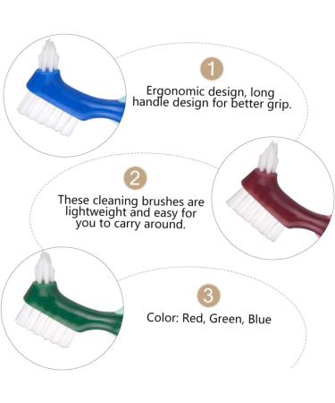 Plafope Double-Headed Art Toothbrush Set | 3-Piece Prosthesis Cleaning Brushes for Effective Oral Care - Buy Online on GoSupps.com