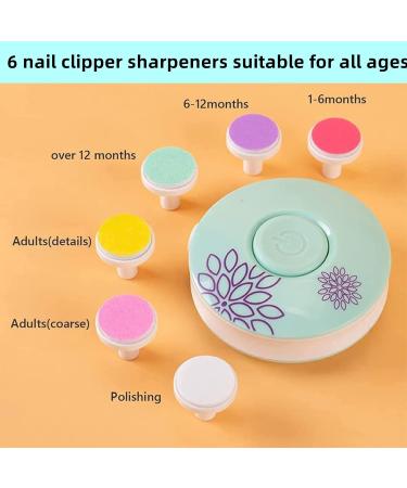 Electric Children Nail File - Safe 6-in-1 Nail Cutter for Babies & Toddlers | Interchangeable Grinding Heads | Healthy & Gentle Care - Buy Online on GoSupps.com